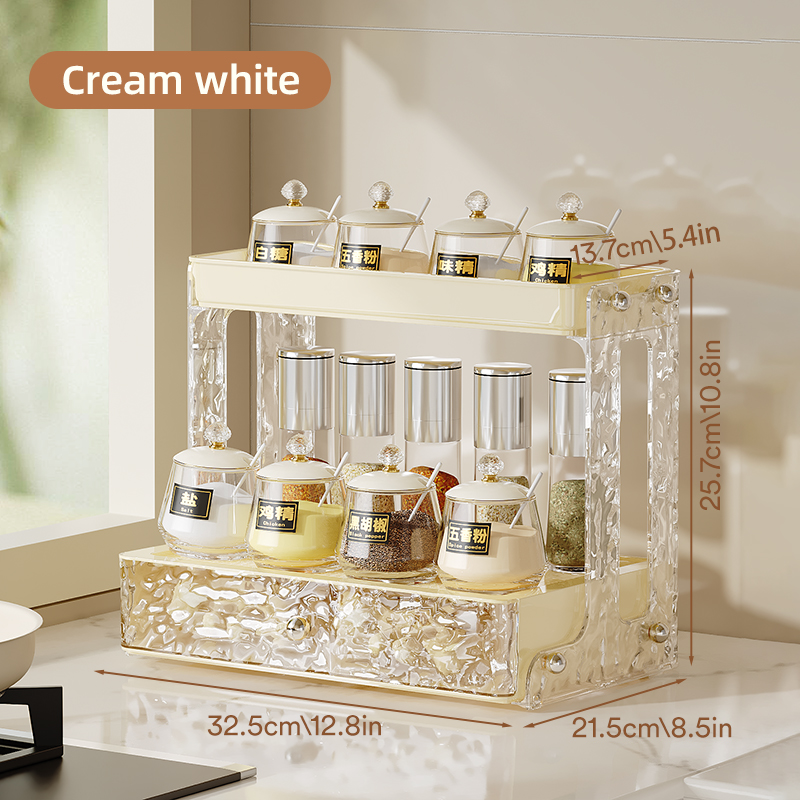 Chengyan Efficient Kitchen Organization Multi-Layered Kitchen Storage Organizer with Drawer Kitchen Organizer Plastic Storage manufacture