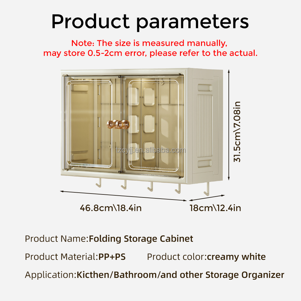 Multi Functional Foldable Plastic Drawer Storage Cabinet 46*18*32cm for Kitchen and Bathroom Folding Plastics Storage Cabinet factory