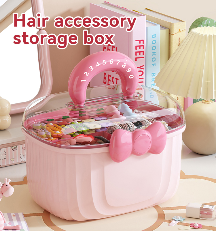 CHENGYAN PP Large Capacity Storage Containers Kids Toys Hair Accessories Organizer Space-Saving 2layer Storage Box Lid factory