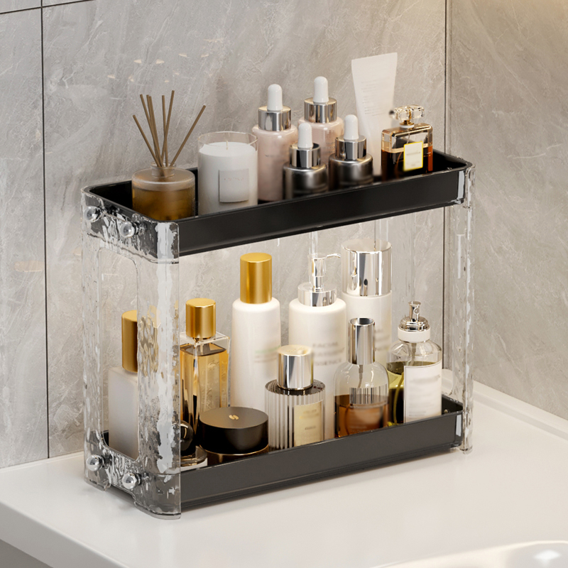 CHENGYAN Easy to Install Double Layer Cream Makeup Organizer Bathroom Shelf Storage Racks & Shelving Units Waterproof manufacture