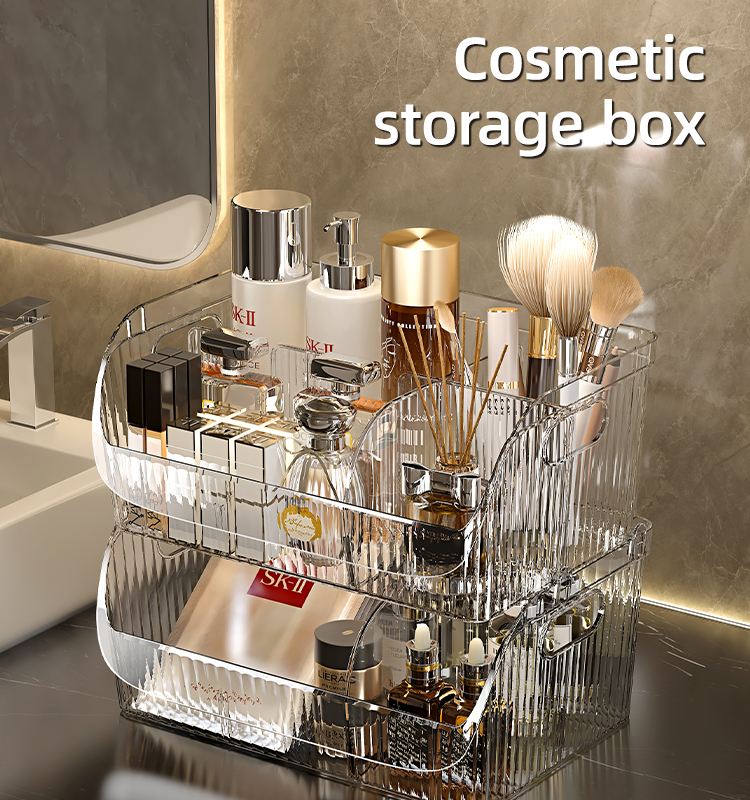 CHENGYAN Wholesale Transparennt Plastic Storage Boxes & Bins Makeup Organizer Makeup Brush Storage Box details