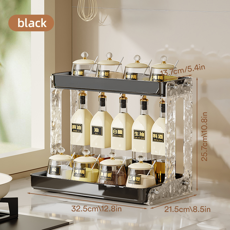 Chengyan Efficient Kitchen Organization Multi-Layered Kitchen Storage Organizer with Drawer Kitchen Organizer Plastic Storage details