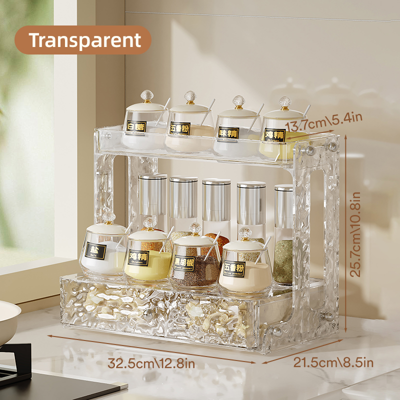 Chengyan Efficient Kitchen Organization Multi-Layered Kitchen Storage Organizer with Drawer Kitchen Organizer Plastic Storage details