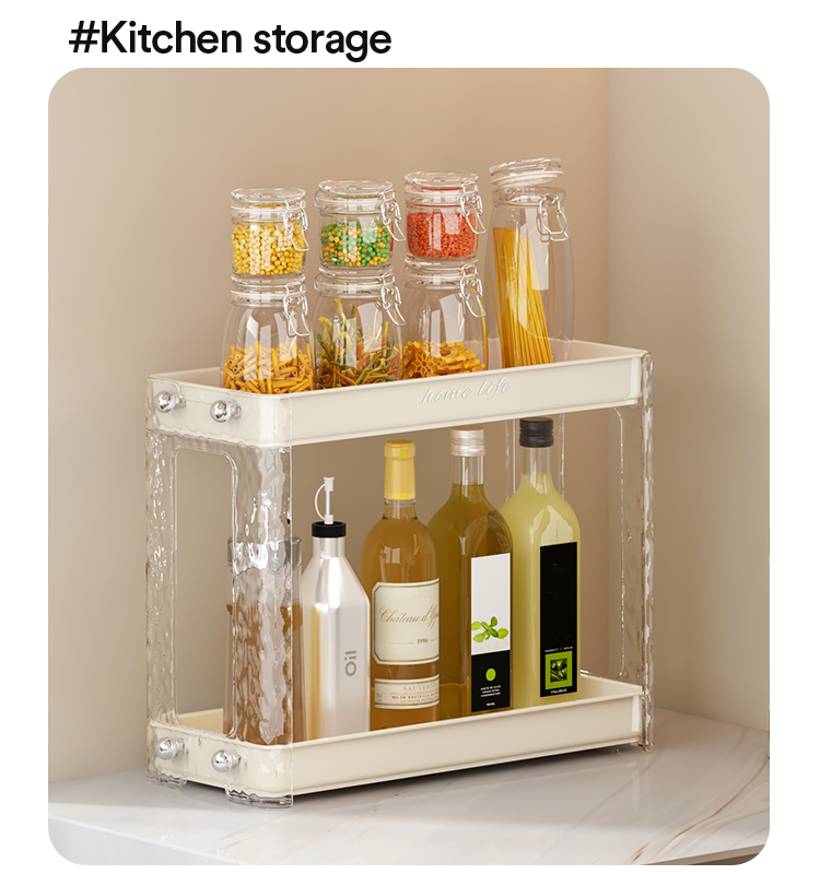 CHENGYAN Easy to Install Double Layer Cream Makeup Organizer Bathroom Shelf Storage Racks & Shelving Units Waterproof supplier