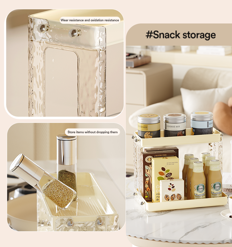 Chengyan Efficient Kitchen Organization Multi-Layered Kitchen Storage Organizer with Drawer Kitchen Organizer Plastic Storage supplier