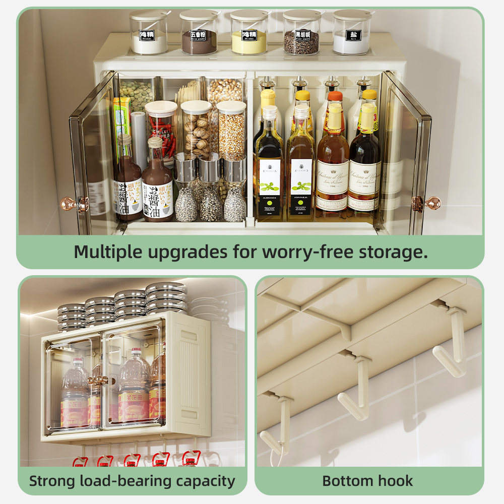 CHENGYAN Modern Wall -Mounted Folding Plastic Cabinet Foldable Storage Cabinet Organizer for Kitchen Toilet Cabinet Storage manufacture