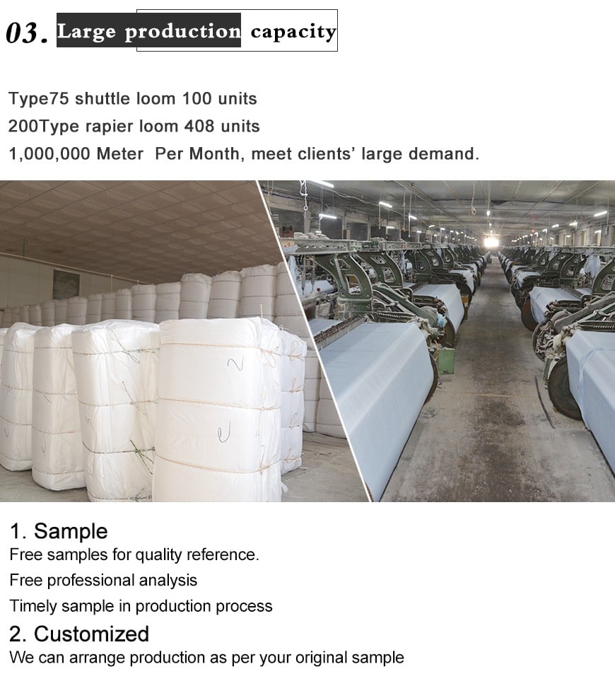 2024 new TC poplin white 110*76 65 polyester 35 cotton fabric for lining supplier