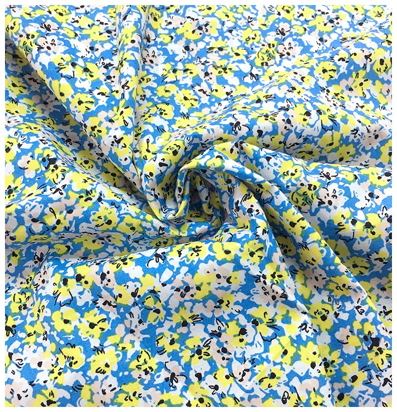 Rayon flower printing solid dyed dress shirt fabric 100% viscose fabric supplier