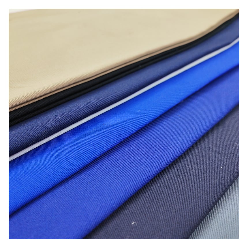 Factory supply 65% Polyester 35% Cotton for Lining Jeans Plain TC TWILL Dyed Pocketing Fabric for workwear details