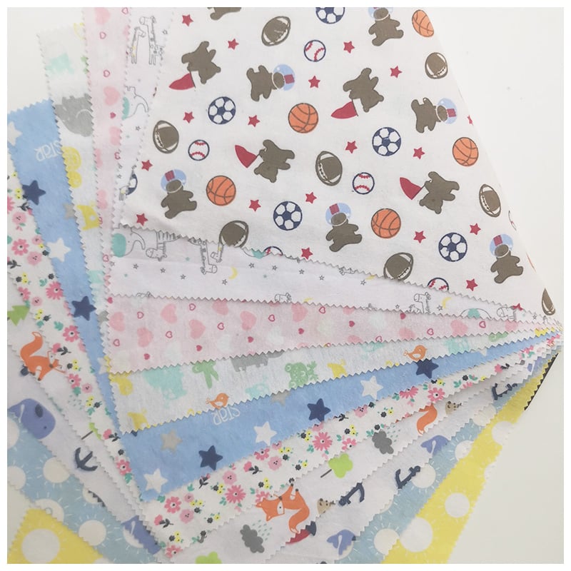 polyester cotton cvc print many designs good quality woven flannel fabric factory