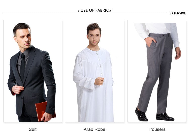 TR Toyobo Soft Arabic Thobe Fabric Polyester Viscose For Men Suit Fabric factory
