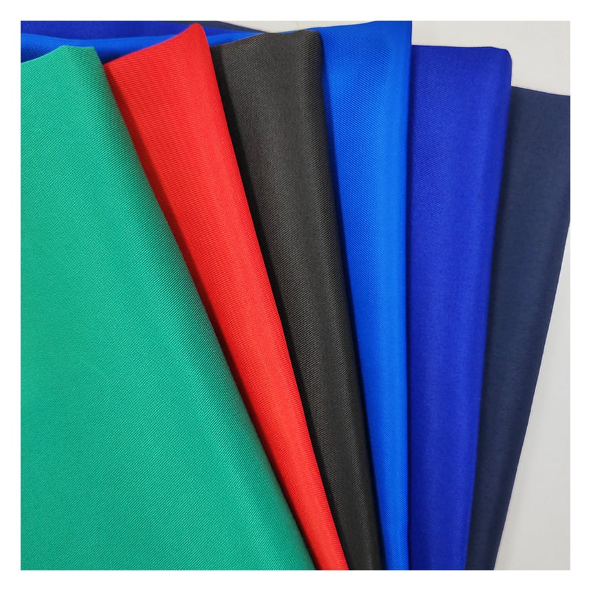 Factory supply 65% Polyester 35% Cotton for Lining Jeans Plain TC TWILL Dyed Pocketing Fabric for workwear supplier