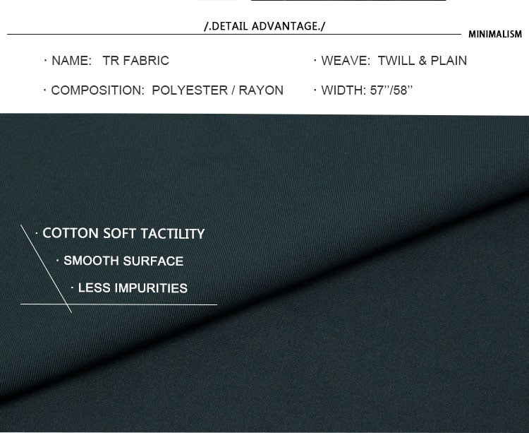 TR high quality suiting clothes school uniform twill fabric cheaper supplier