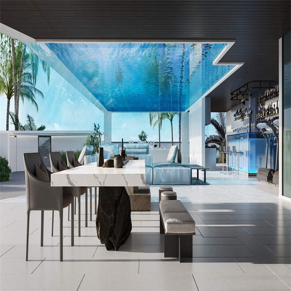 Create a stunning visual effect with transparent acrylic panels