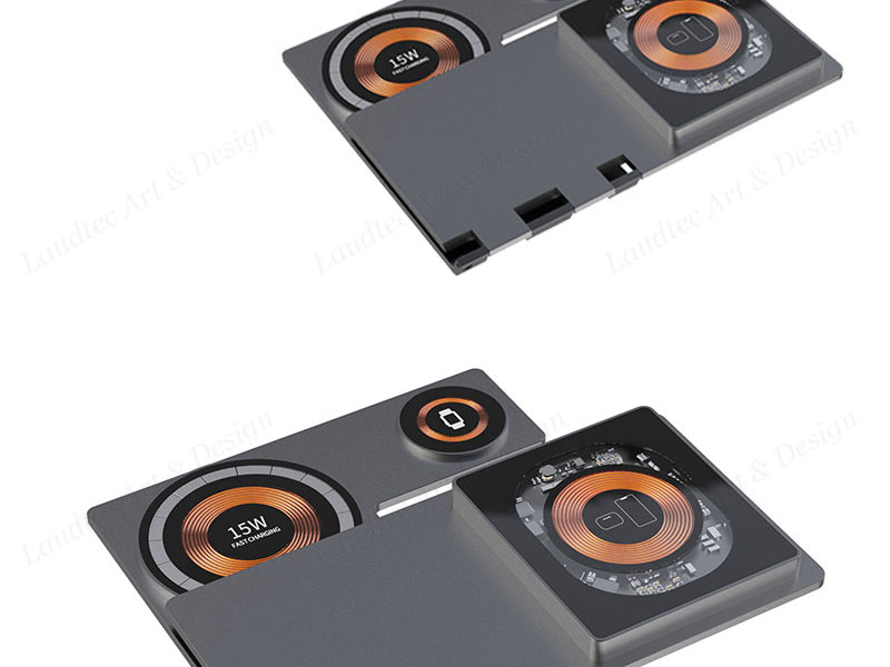 Laudtec KC004 Foldable 15W 4 In 1 Stand Magnetic Fast Portable Mobile Phone Chargers Wireless Charger For Iphone Samsung manufacture