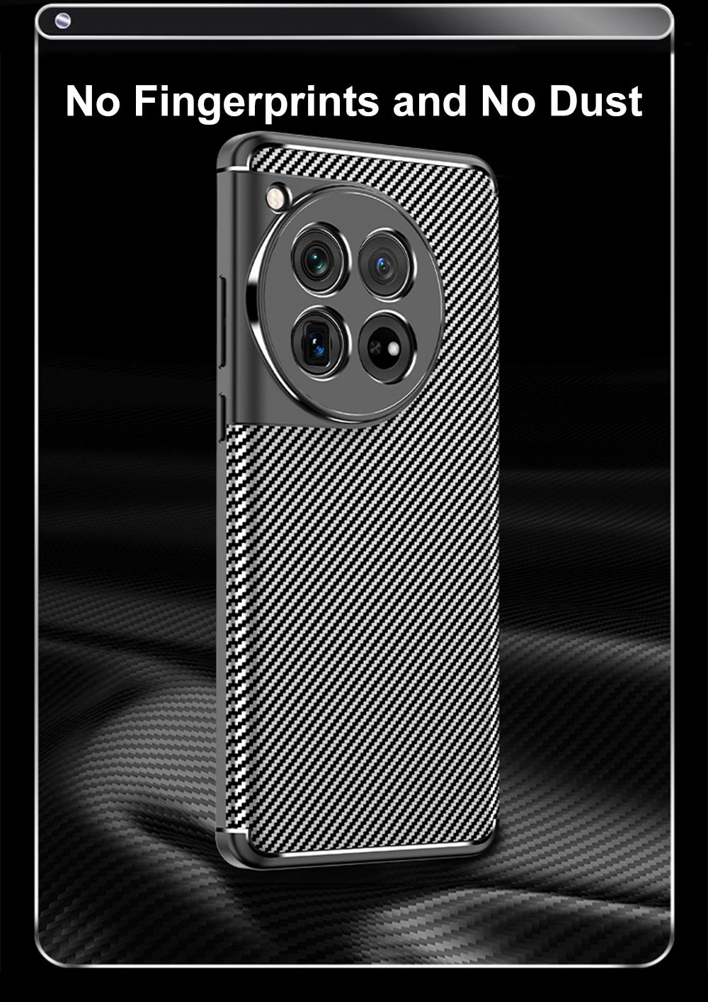 Tpu Phone Case For Oneplus 12 Drop Proof Skin Friendly Mobile Anti Fall Cover Precision Hole Lychee Plating details