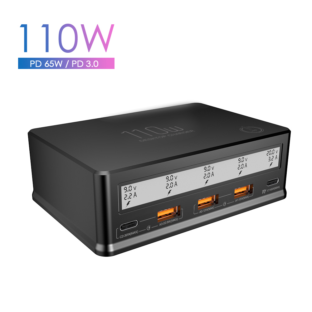 Laudtec KC031 Electric Usb Cell Port Charger Portable Stations Type C Cable Fast Mobile Phone Chargers Charging Station