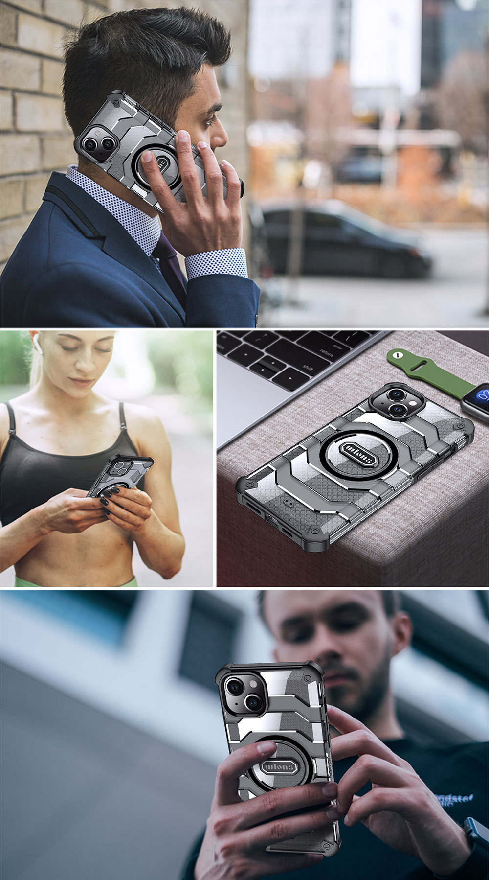WLONS WLS29 Frosted Suction Mobile Skin Friendly Drop Proof Carbon Fiber Tpu Phone Case For Iphone 15 Plus manufacture