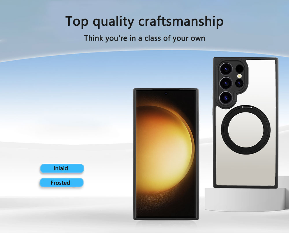 Kickstand Phone Cover For Samsung S24 Ultra Tpu Pc Case Cellphone Covers Soft Ring Holder Stand Anti Drop Proof details