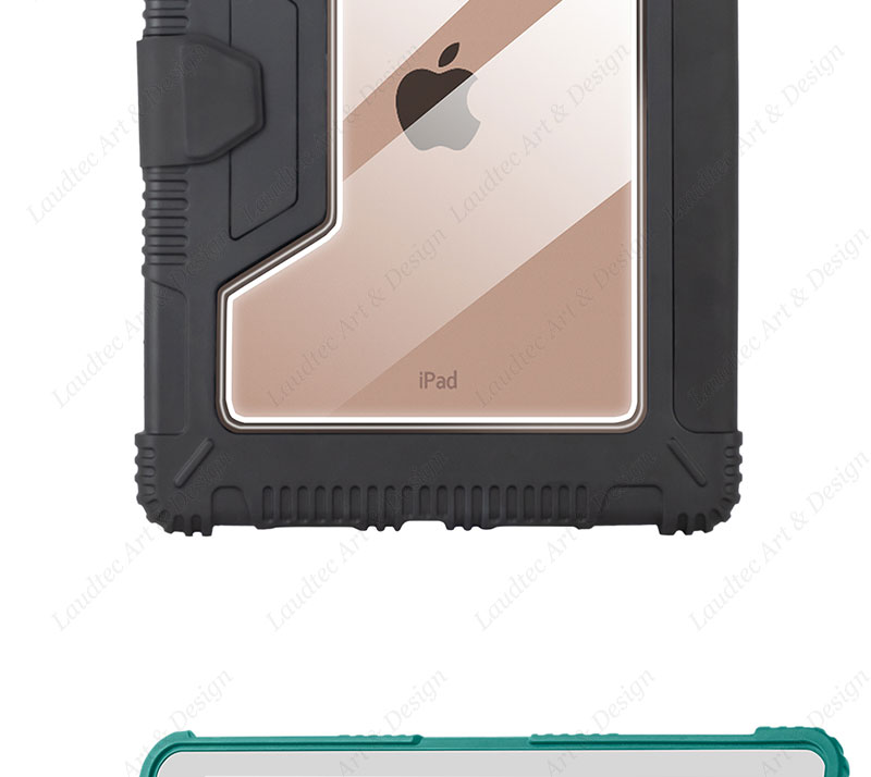 Laudtec PBK024 High Quality Hard Tpu Trifold Stand Slim Light Cover Frosted Transparent Anti Drop Tablet Case For Ipad 9.7 manufacture