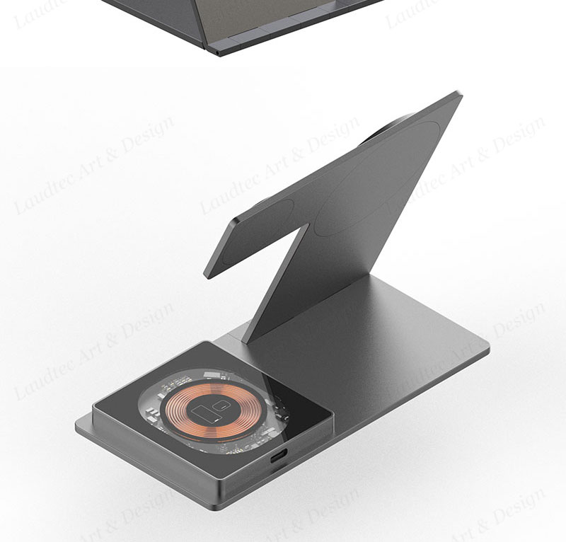 Laudtec KC004 Foldable 15W 4 In 1 Stand Magnetic Fast Portable Mobile Phone Chargers Wireless Charger For Iphone Samsung supplier