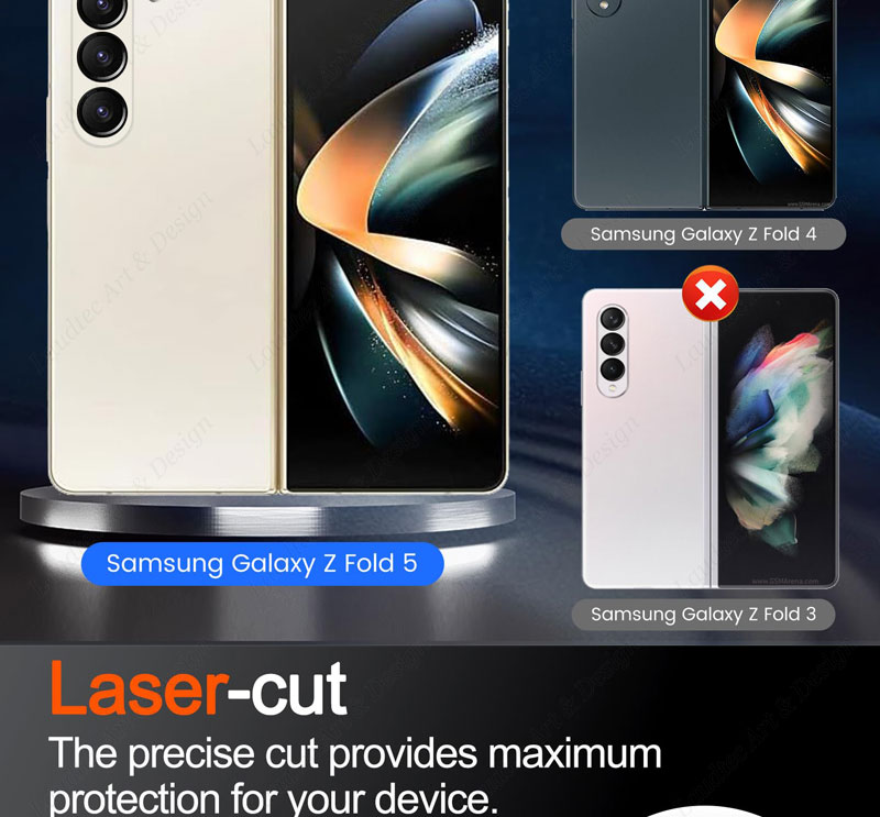 Laudtec GHM009 With Built In Waterproof Case Phone Tempered Glass Protector Samsung Screen Protectors For Galaxy Z Fold 5 factory