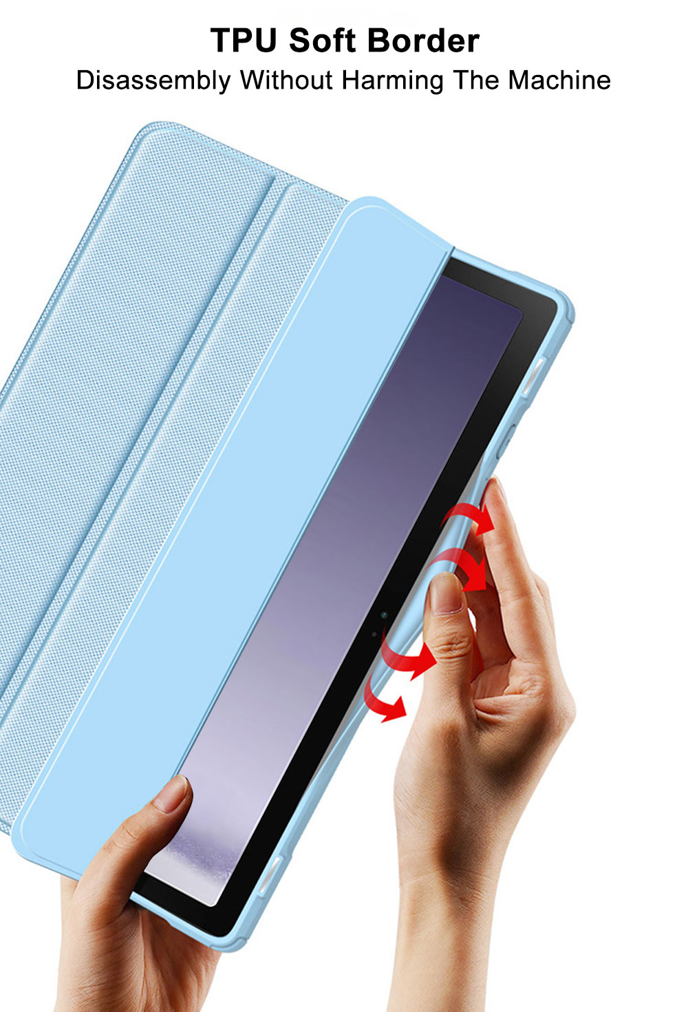 Laudtec PBK047 Cover Clear Tpu Ipad 10.2 Air 3 Pc Foldable Leather Case Rugged Tablet Covers Cases For Samsung Galaxy Tab A9 A9+ supplier