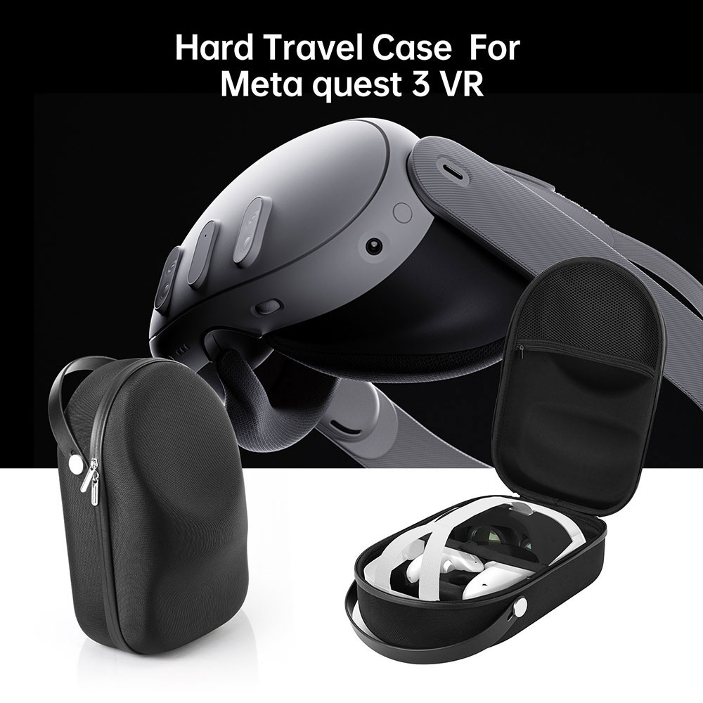 Eva Case Carry Leather Foam Portable For Meta Quest 3 Vr Oculus Headset Strap Battery Charging Dock Accessories details