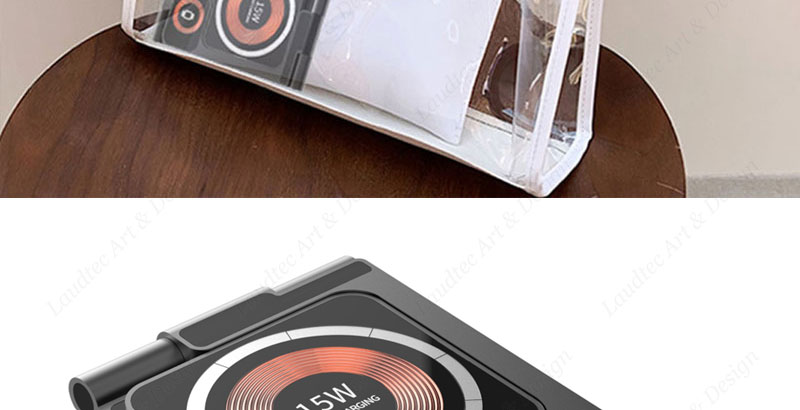 Laudtec KC003 Dual 4 In 1 5W 7.5W 10W 15W Stand Foldable Fast Portable Mobile Phone Chargers Wireless Charger For Iphone Samsung supplier