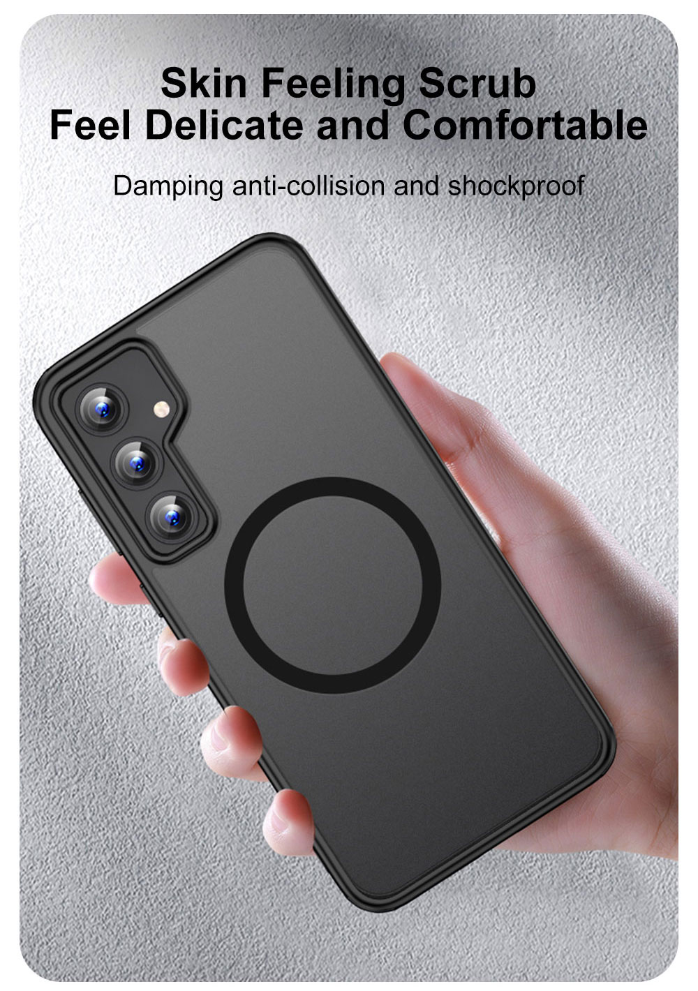 Tpu Pc Phone Case For Samsung A13 Clear Transparent Anti Fall Drop Proof High Quality Magnetic Ring Glitter manufacture