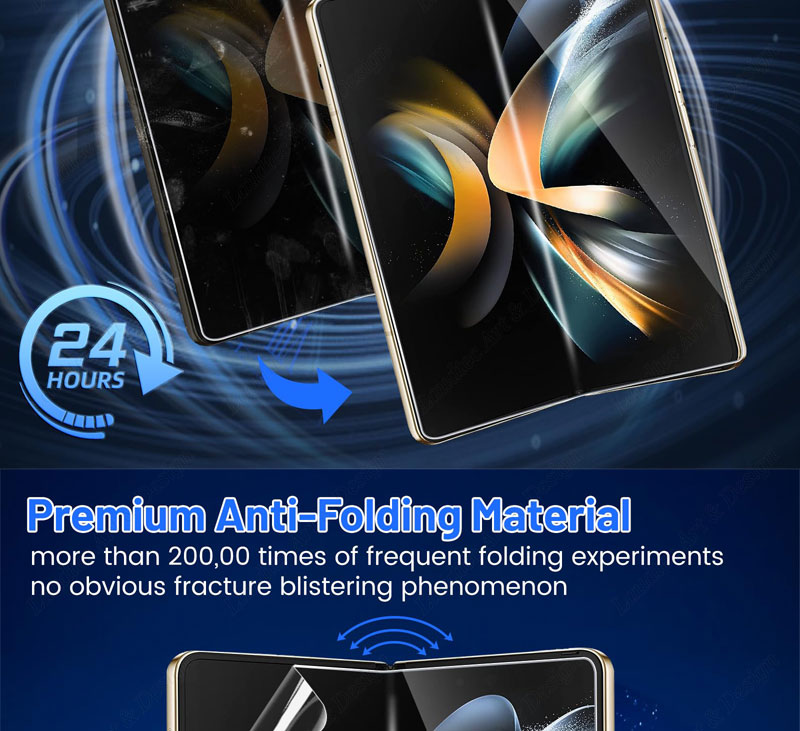 Laudtec GHM009 With Built In Waterproof Case Phone Tempered Glass Protector Samsung Screen Protectors For Galaxy Z Fold 5 details