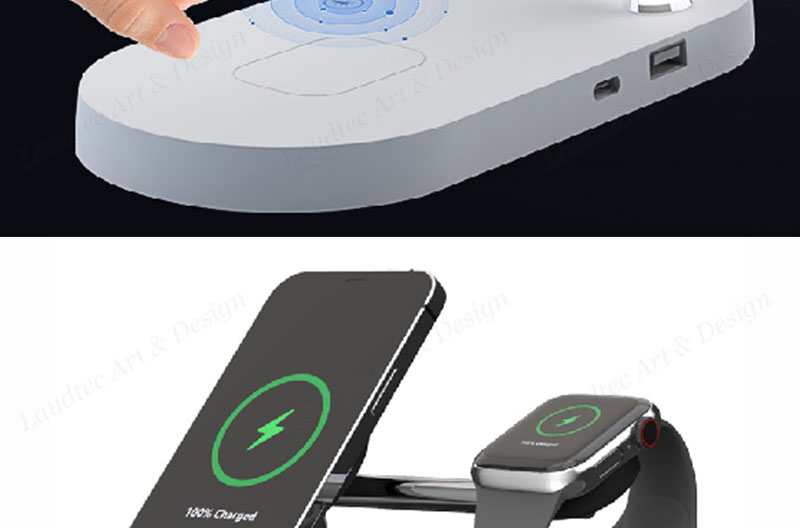 Laudtec KC029 Fast Stand Smart Watch Magnetic Foldable Mobile Phone Chargers Wireless Charger For Iphone Samsung manufacture