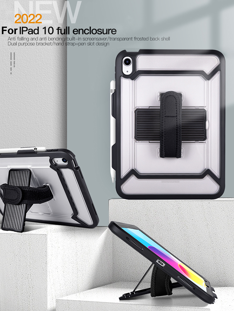 Shockproof Rugged Stand Tablet Case for iPad 10 Clear Case for iPad 10th Generation 10.9 inch Built-in Screen Protector supplier