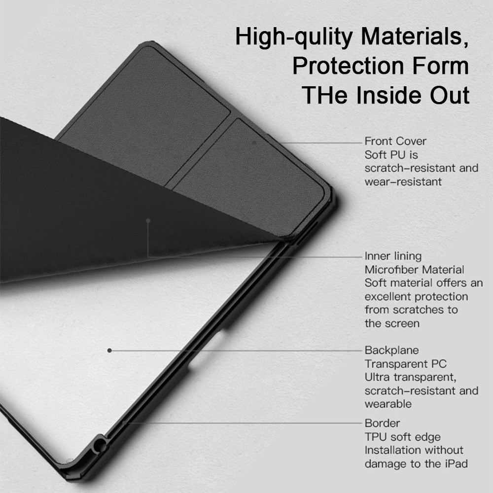 Laudtec PBK062 Detachable Foldable Pc Rugged Pink Tpu Case 3 Leather Cover Tablet Covers Cases For Ipad Air 10.9 10.2
