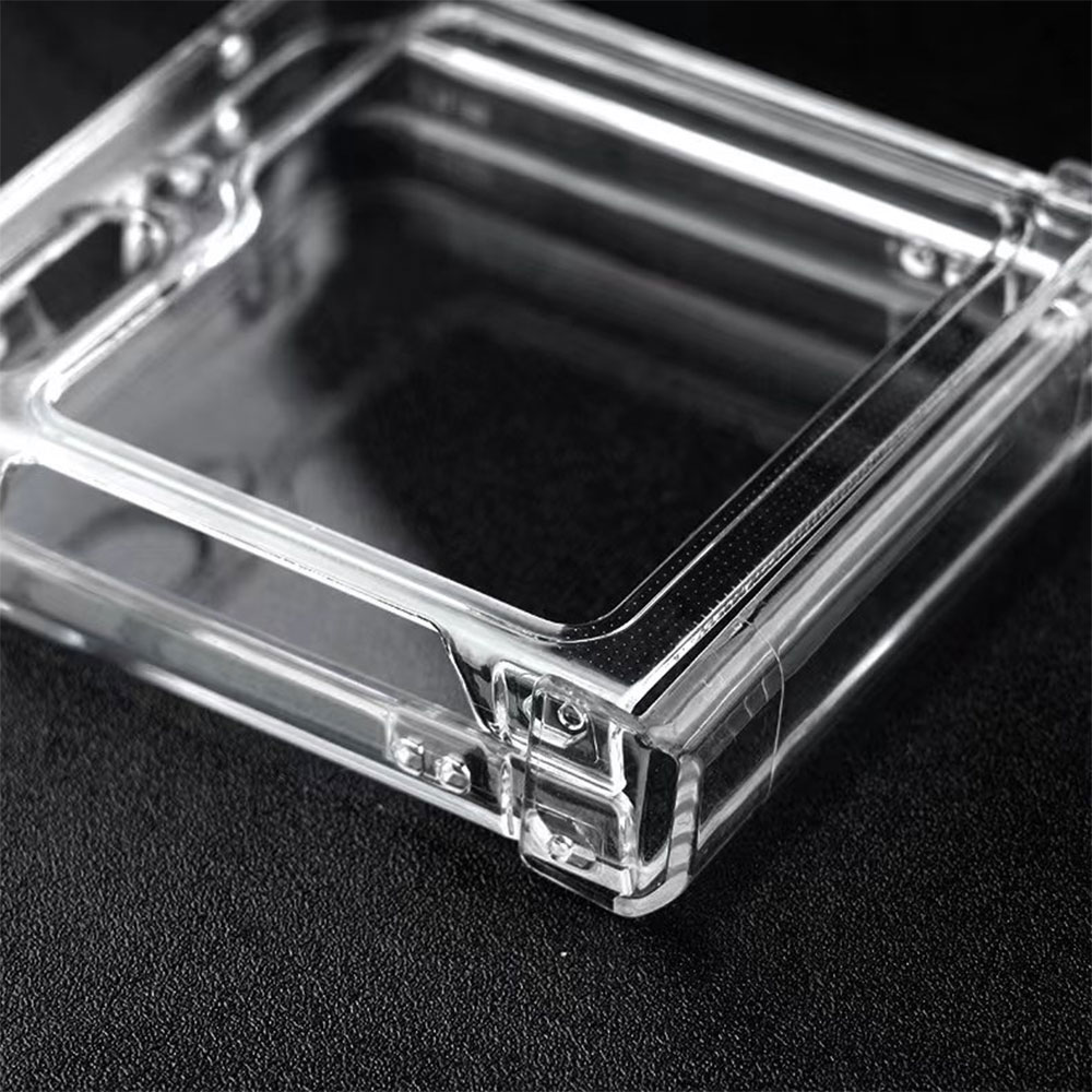 Laudtec SJK122 High Quality Transparent Fold Luggage Mobile Cases Pc Phone Case For Samsung Galaxy Z Flip5 Flip4 Flip3 5G Flip factory