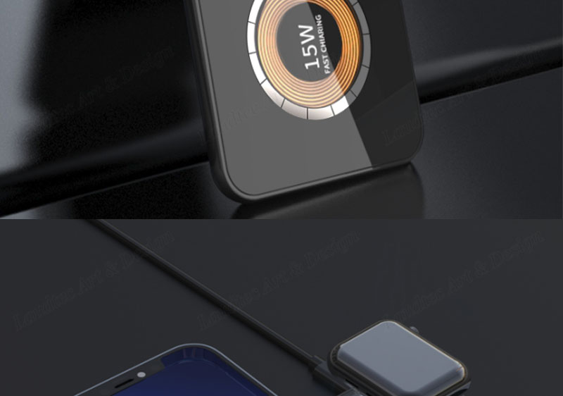 Laudtec KC022 Fast Phone Stand 2 In 1 With Smart Touch Led Night Magnetic Chargers Wireless Charger For Iphone Samsung supplier