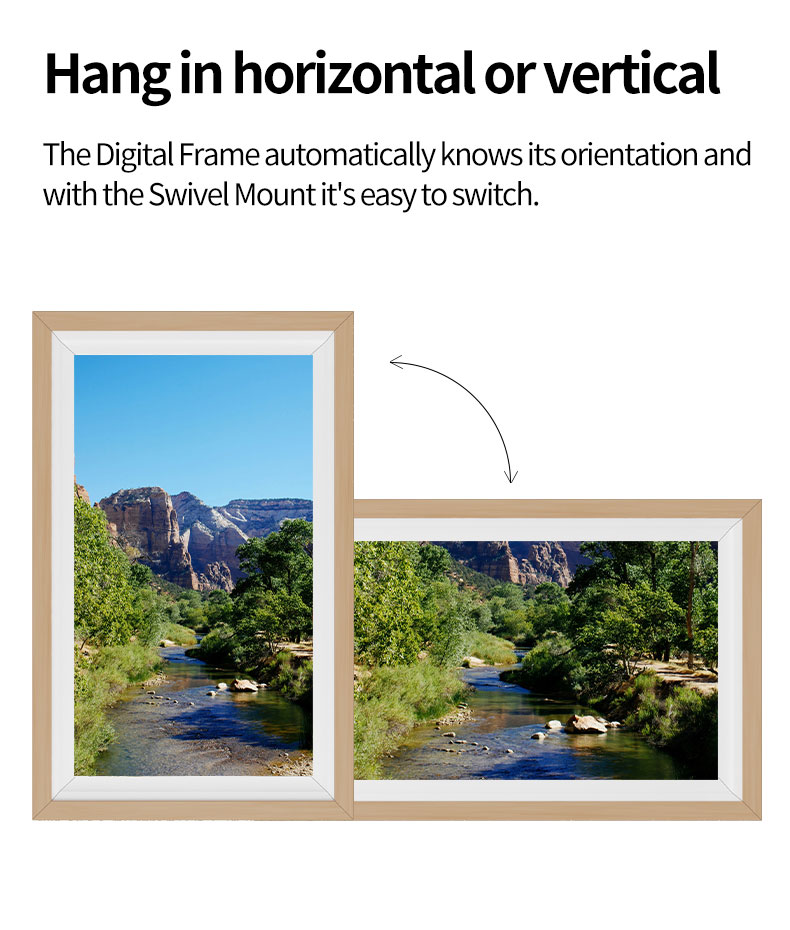 Wholesale 21.5/32 inch frameo wall mount art frame digital NFT display wifi 4K IPS matte screen digital photo frame factory