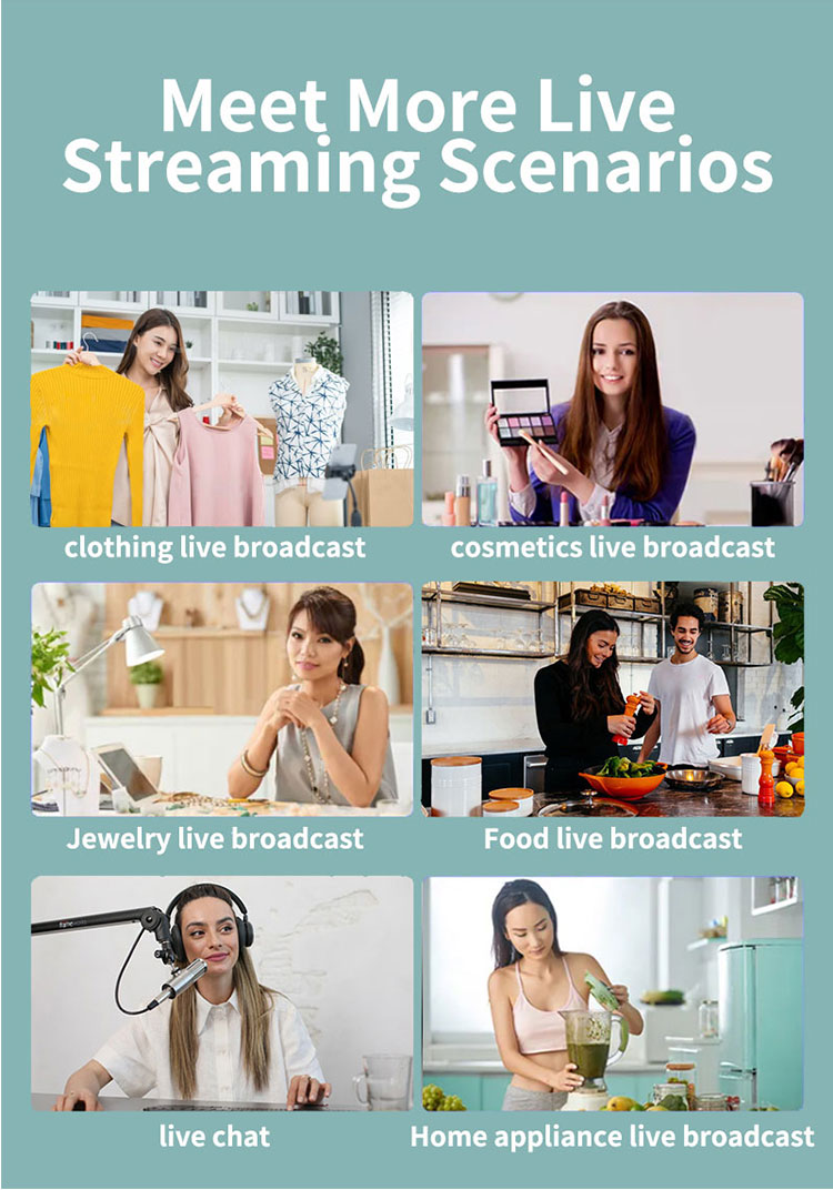 Smart Live Broadcast Machine With Magnetic Suction Beauty Fill Light & HD camera Streaming Equipment details