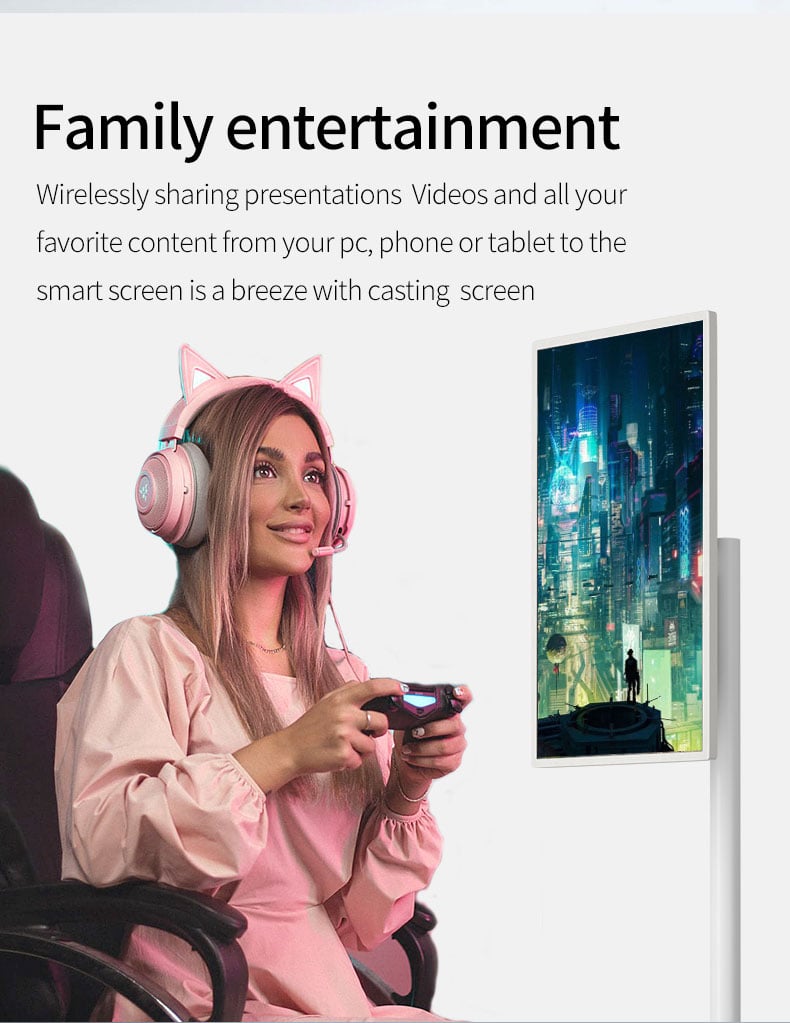 24 32 Inch Battery-Power Android In Cell Lcd Touch Screen Gym Gaming Live Room Smart Tv With Removable Scroll Wheels supplier