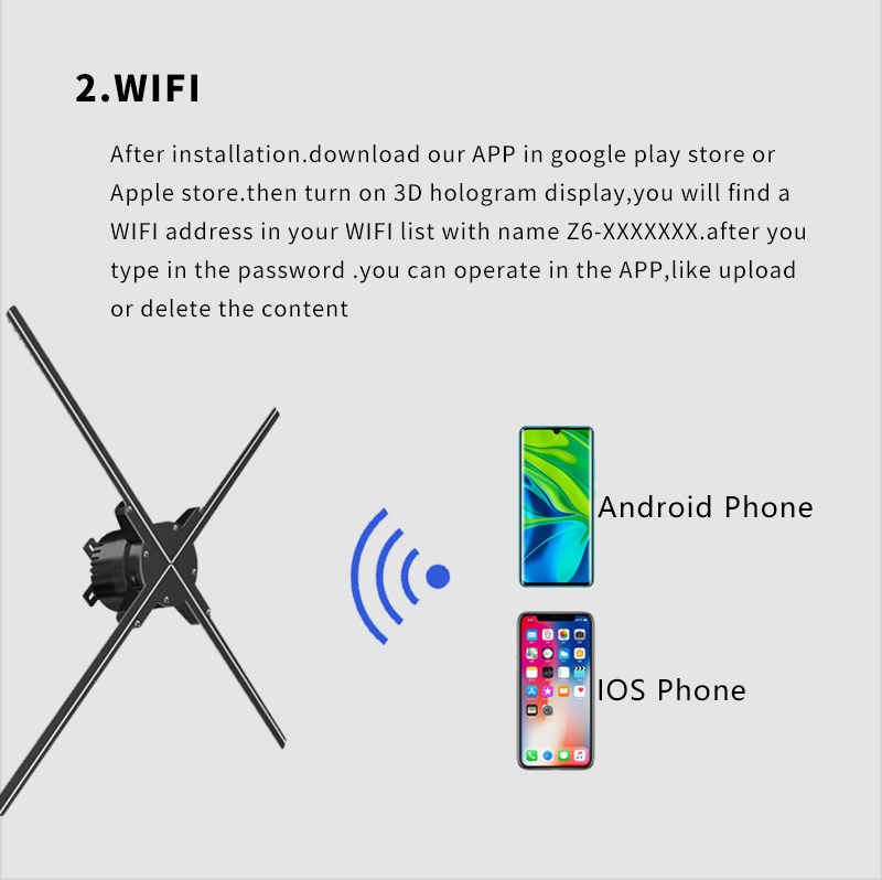 Backpack 3d Hologram Fan With Wifi App Control Easy-taking fashionable LED backpack Holographic Led Fan For Advertising details