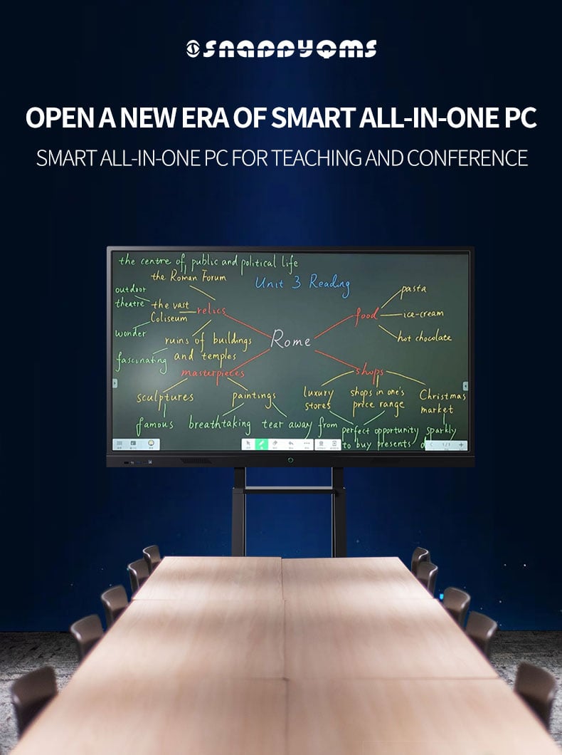 55 65 75 85 100 110 inch Dual System Digital Business Smart Interactive Displays for Company Meeting supplier