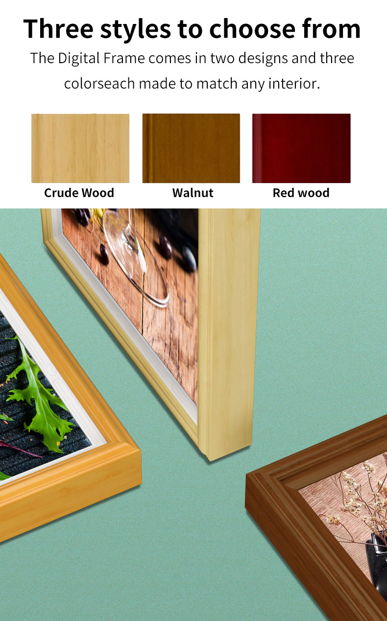 Wholesale 21.5/32 inch frameo wall mount art frame digital NFT display wifi 4K IPS matte screen digital photo frame manufacture
