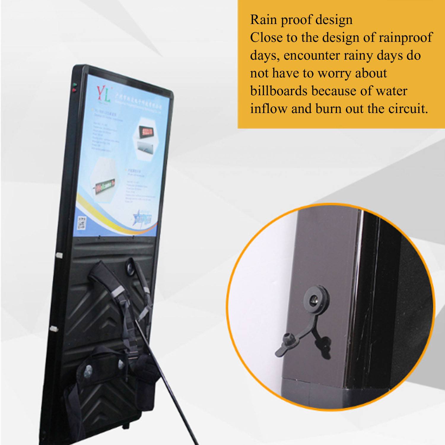High quality LED backpack light box with battery portable walking billboard factory
