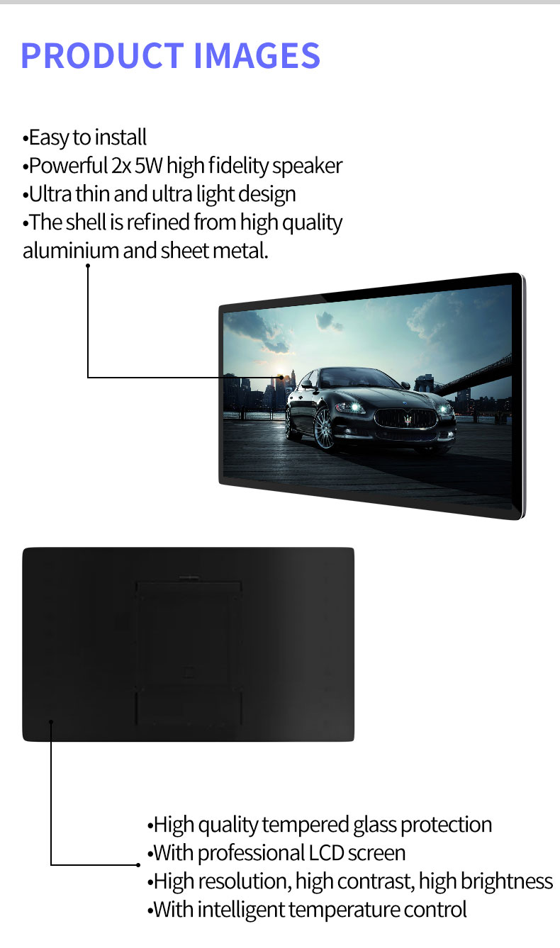 32 Inch Super Narrow Frame Android Smart TV LCD Screen Advertising Players Digital Signage for Wall Mount manufacture