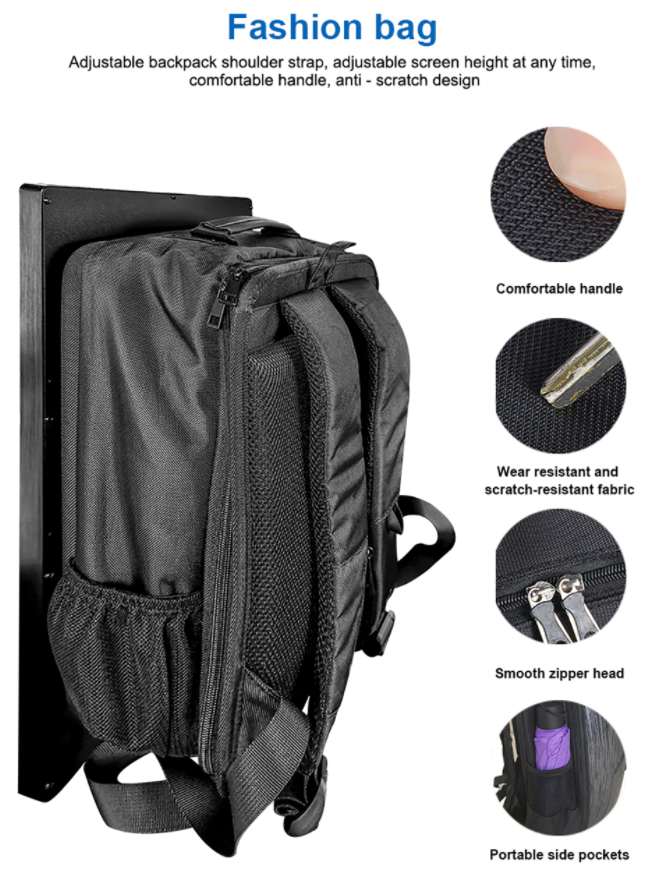 Portable Outdoor 4K Max Resolution LCD Digital Signage Backpack Display Body for Walking Advertising equipment factory