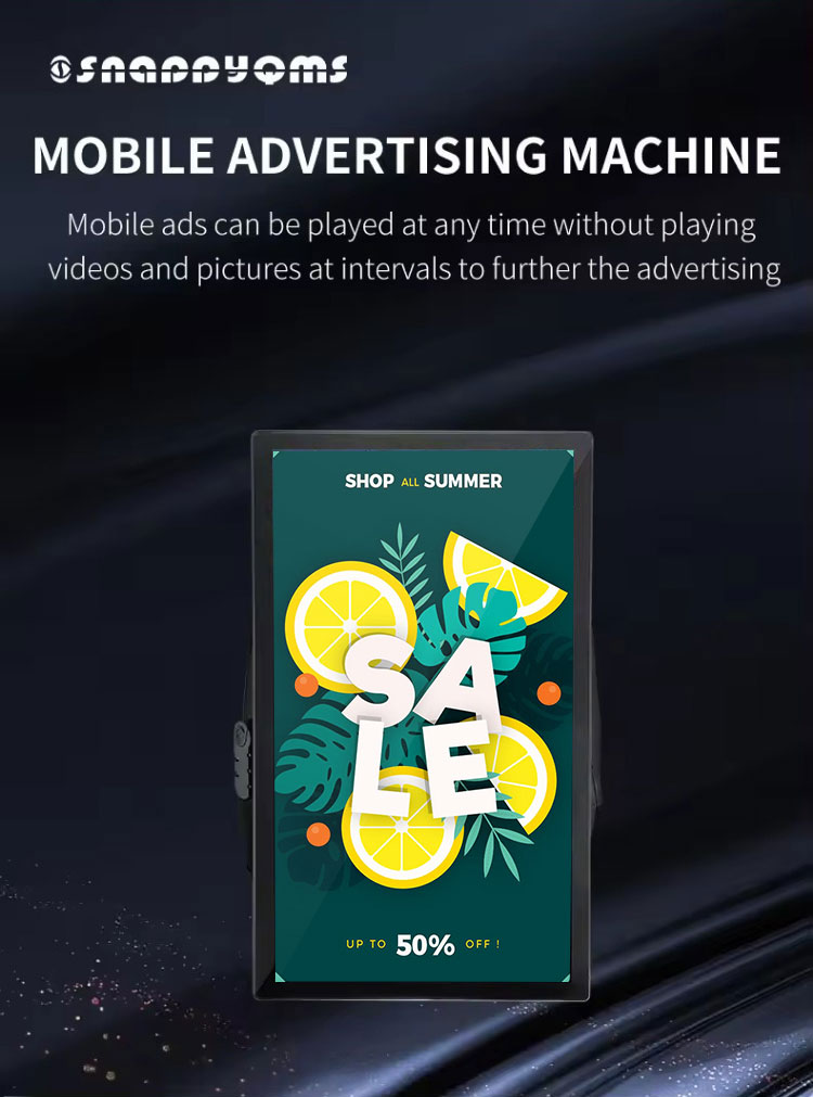 Portable Poster 21.5 inch Mobile Digital Screen LCD Advertising Player Display Human Walking Backpack Billboard with Battery factory