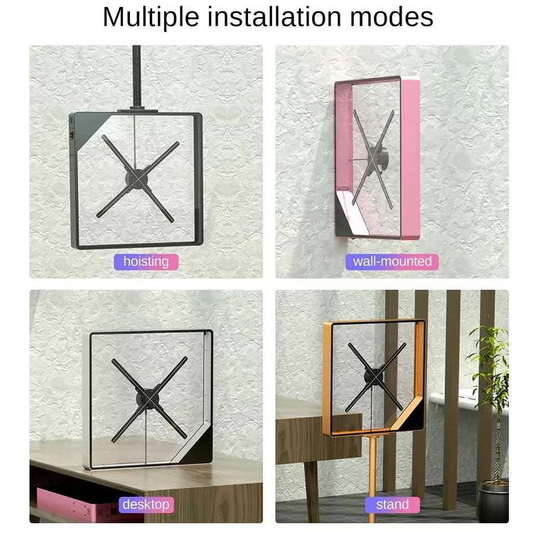 Direct factory 2023 New model 3d Hologram Display 52cm/65cm Hologram Fan 3d Holographic Display Hologram fan details