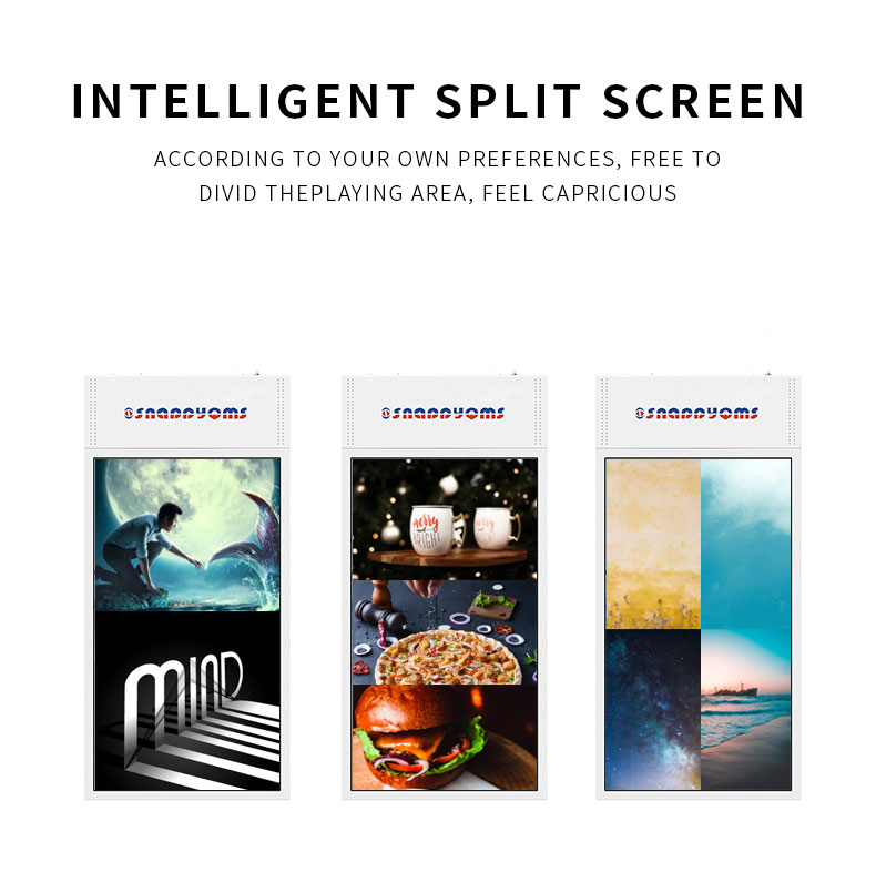 Custom 43 Inch Ultra Thin Android 4k Advertising Display Hanging Double Sided Lcd Digital Signage details