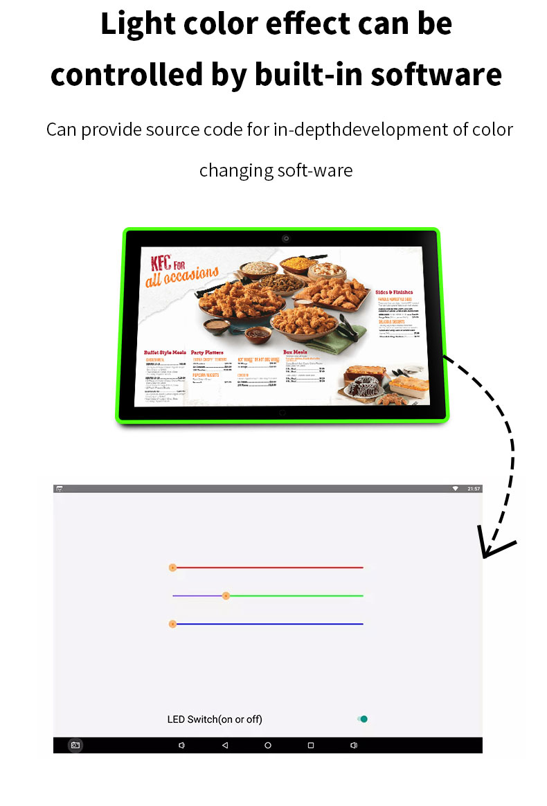 RK3288 Android 8.1 IPS 10 Points Touch Screen Feedback L Type 10 Inch Tablet PC for Bank Hotel Restaurant Taxi details