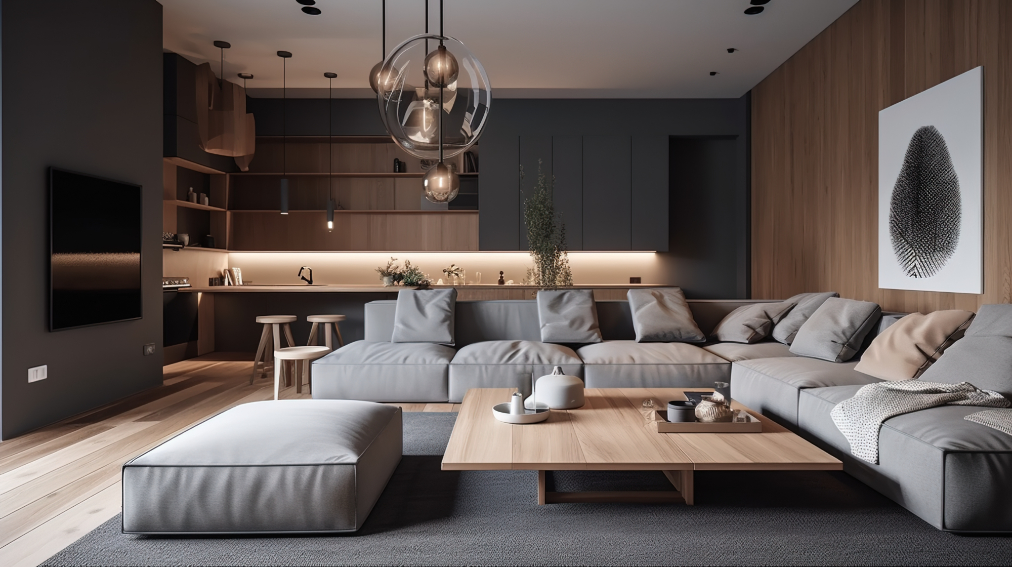 Serie de vetas de madera